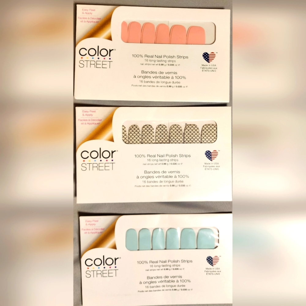 Color Street 3 pack - Himalayan Salt, Mermaid You Look, and Chilladelphia